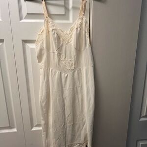 Vintage Cream Lace Slip Dress